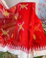 Ruby Red Monipuri Saree - Image 3